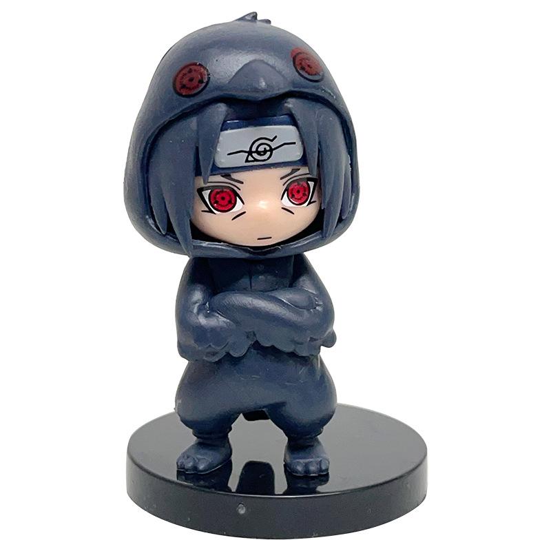 Модная одежда Фигурка-экшн NARUTO 8 шт./комплект Кьюби Наруто Шукаку Гаара Сакура Саске Учиха Какаши Хината Q-версия Модель