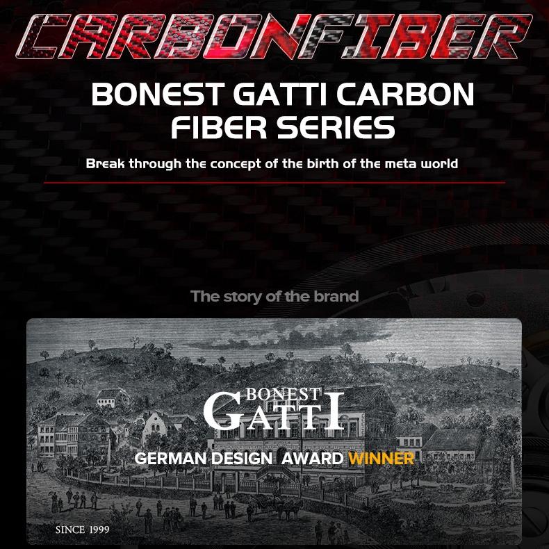 Часы Bonest Gatti из углеродного волокна, крутые мужские механические часы, индивидуальные модные роскошные часы