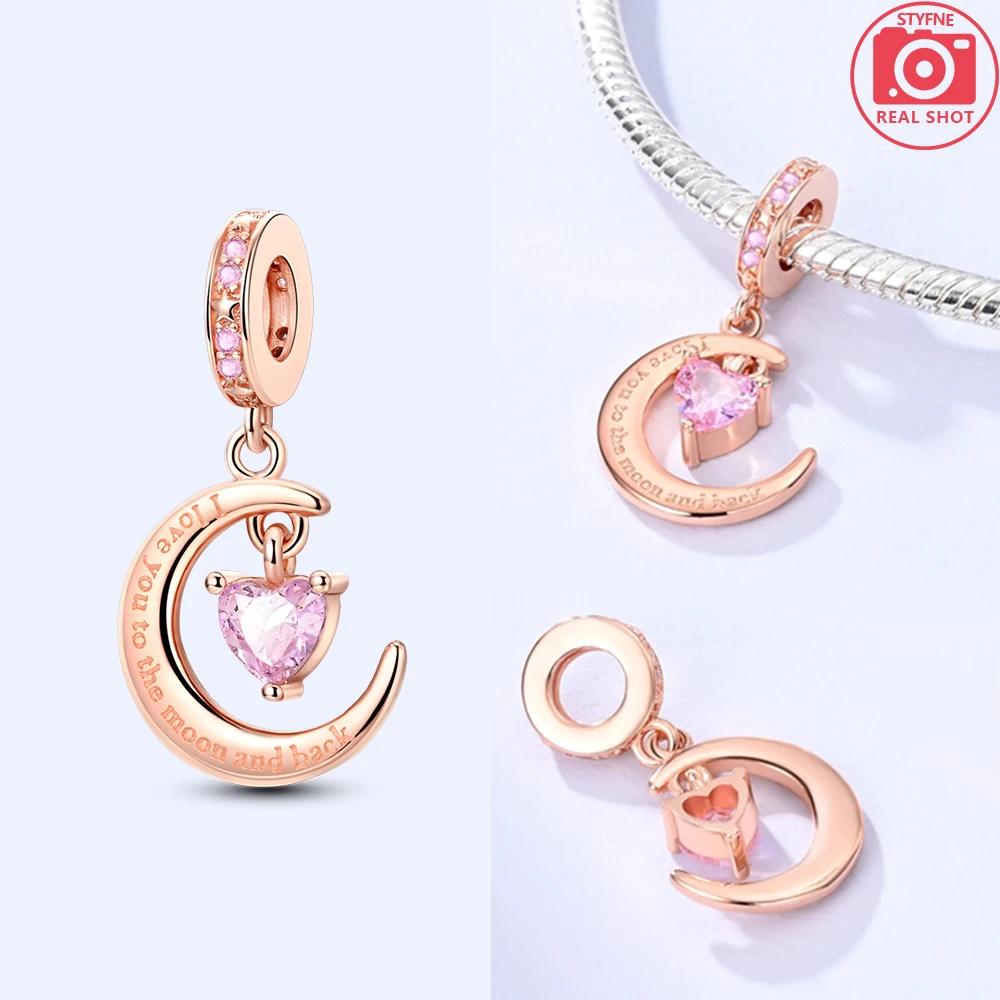 Exquisite Copper Original Red Heart Bicycle Love Couple Charms Beads Fit Bracelet Valentine'S Day Gift Women Jewelry Diy