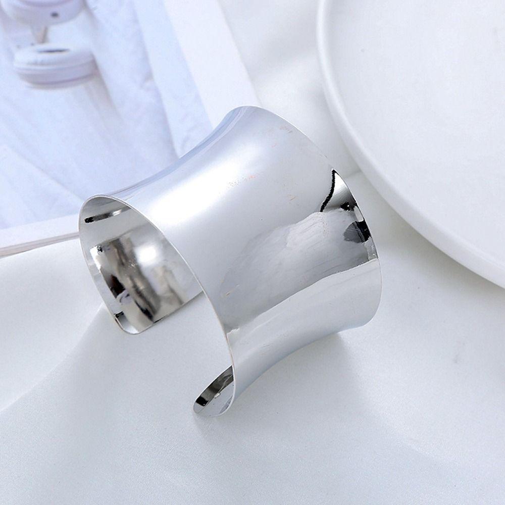 Adjustable Open Armlet Bracelet Gold/Silver Metal Bracelet Jewelry Cuff Bangle  Women