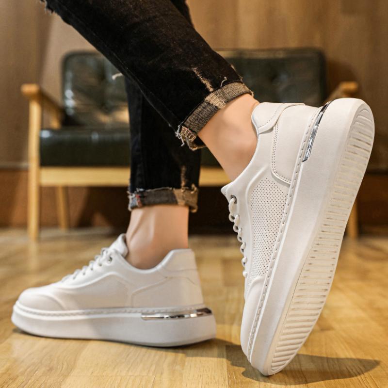 Men's Sneaker New Casual Shoes for Men Platform Lace-up Sneakers Non-slip Comfortable Male Shoes White Breathable Running Shoes