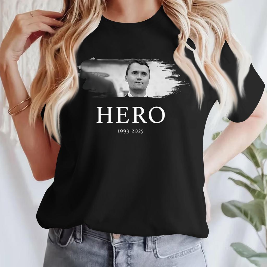 Women's Casual Printed T-Shirt Round Neck Pullover Short Sleeve Top