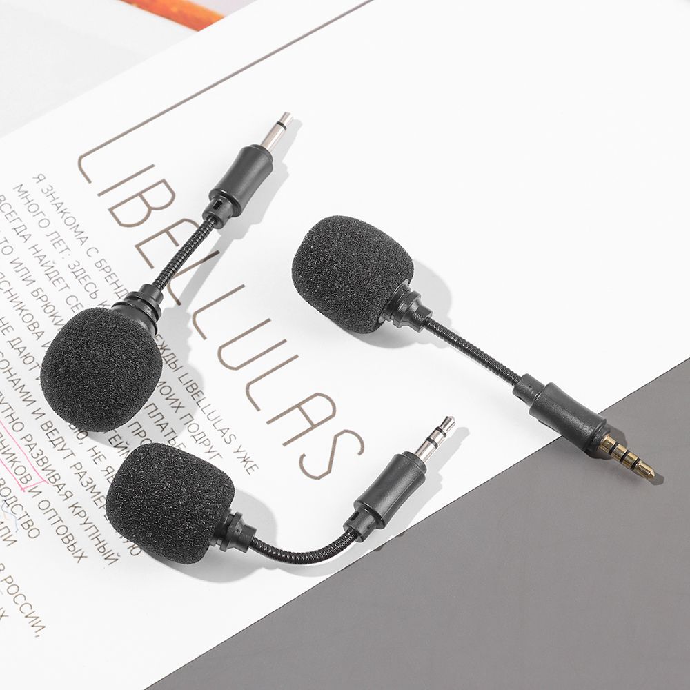 Mobile Phone Studio Megaphone Interview Microphone Recording Stereo Mic Mini Jack Microphone