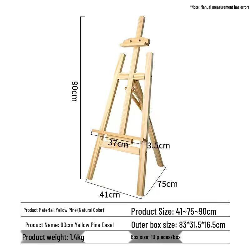 Набор для рисования и эскизов для студента-художника: Складной мольберт из массива дерева с детской доской