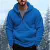 Foreign Trade Autumn and Winter Men's Casual Large Size Hooded Sweater Coral Fleece Fashion Warm Jacket