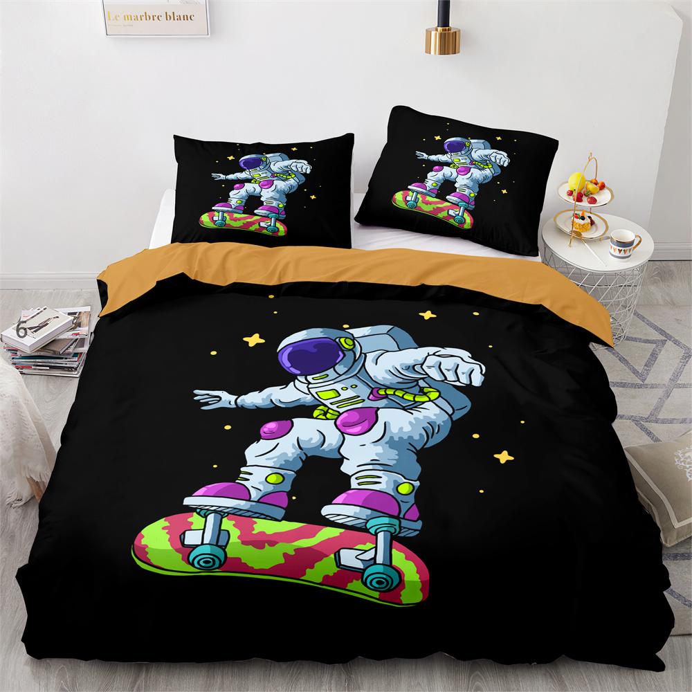 Комплект постельного белья Skateboard Full Size 3D Santa Claus полиэстеровый пододеяльник Skateboard Одеяло Cover Hip Hop Style King Twin Size