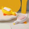 1Pc Self Draining Duck-Shaped Soap Dish with Waterfall Design Convenient for Cleaning and Storage, Bathroom Accessory, Soap Dis