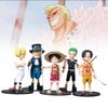 One Piece 5pcs Role Pvc Toy Model Desktop Decoration Children Gift Christmas