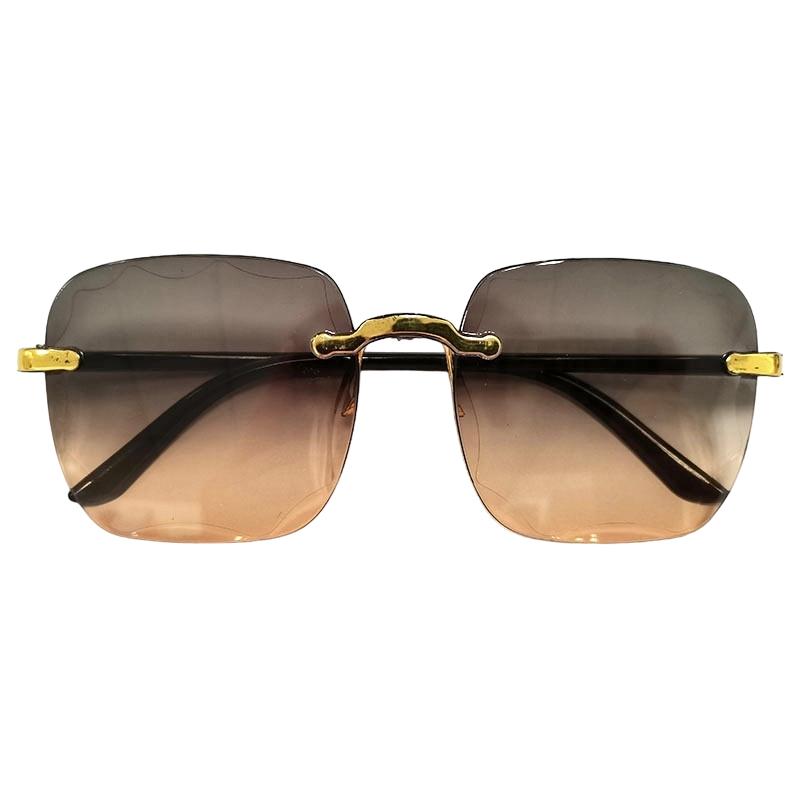 Модные градиентные очки женские солнцезащитные очки с защитой от ультрафиолета простые женские квадратные очки без оправы