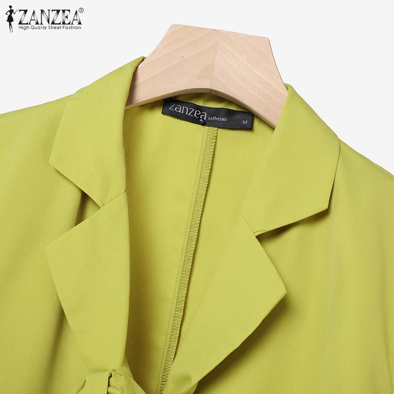 ZANZEA Женский повседневный костюм из двух частей с коротким рукавом и брюками