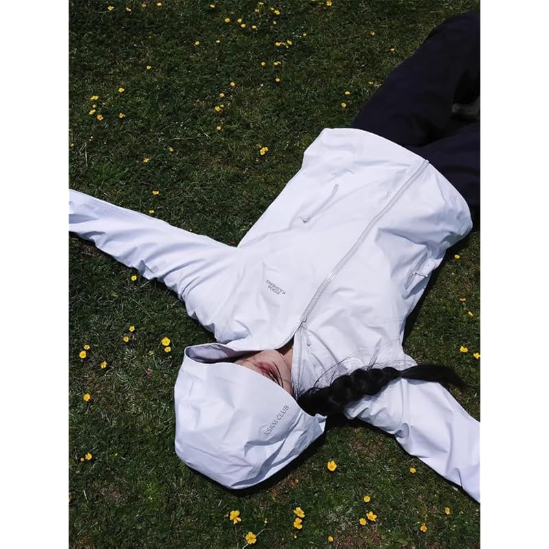 Generic Outdoor Jacket Waterproof Windproof Loose Silhouette For Climbing Travel Outdoor Camping Unisex Couple M