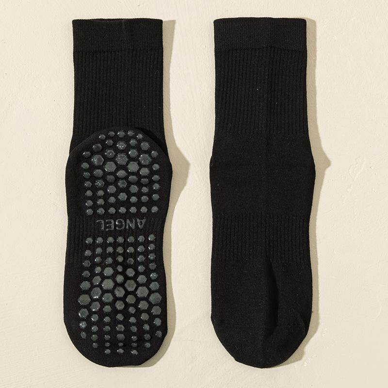 Носки для йоги Женские профессиональные спортивные носки до середины икры с противоскользящим эффектом Весна и осень Пилатес Фитнес Летние шорты-акула Длинные носки