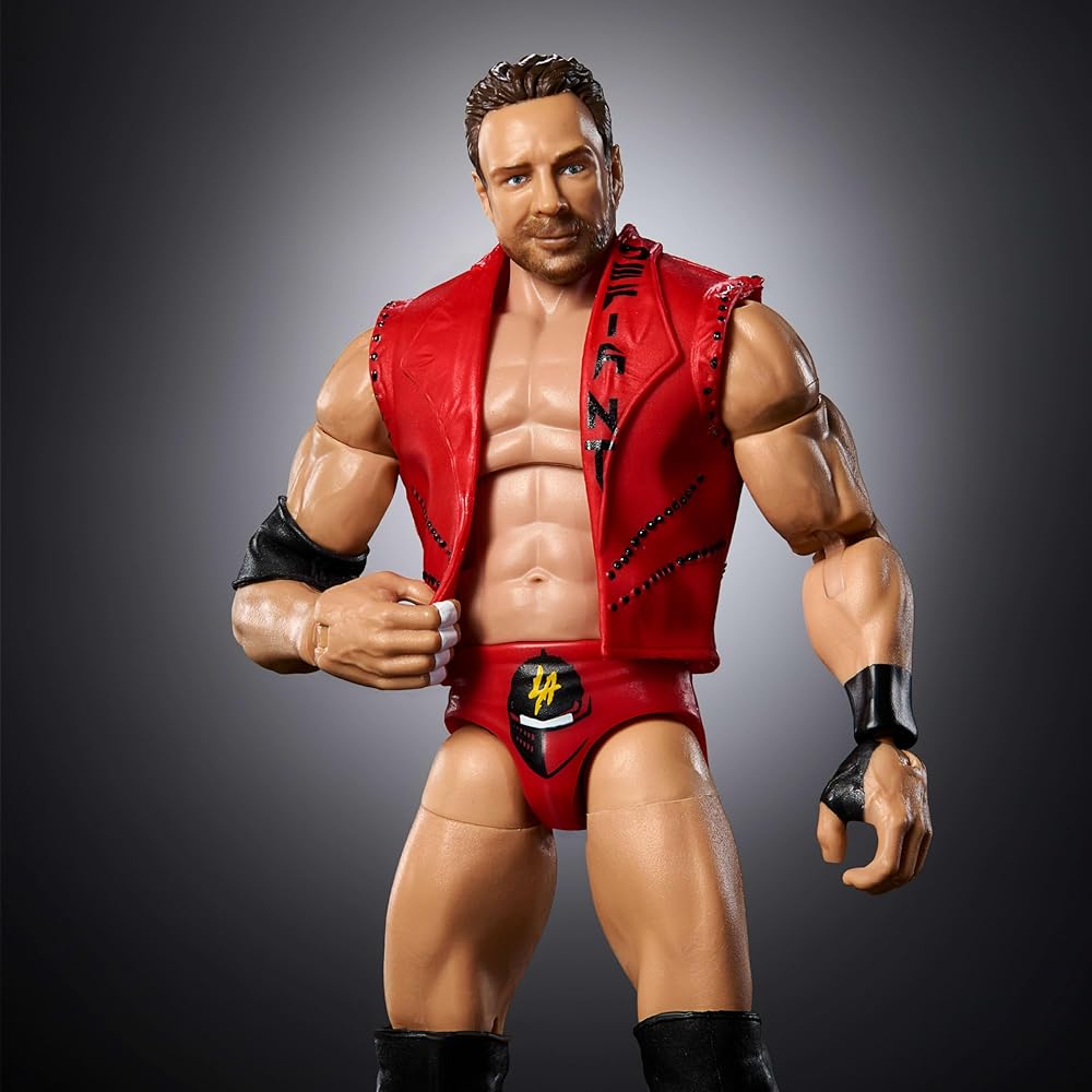 Mattel WWE Elite Collection Набор фигурок LA Knight 6 дюймов с аксессуарами, сменными кистями, 25 точками артикуляции