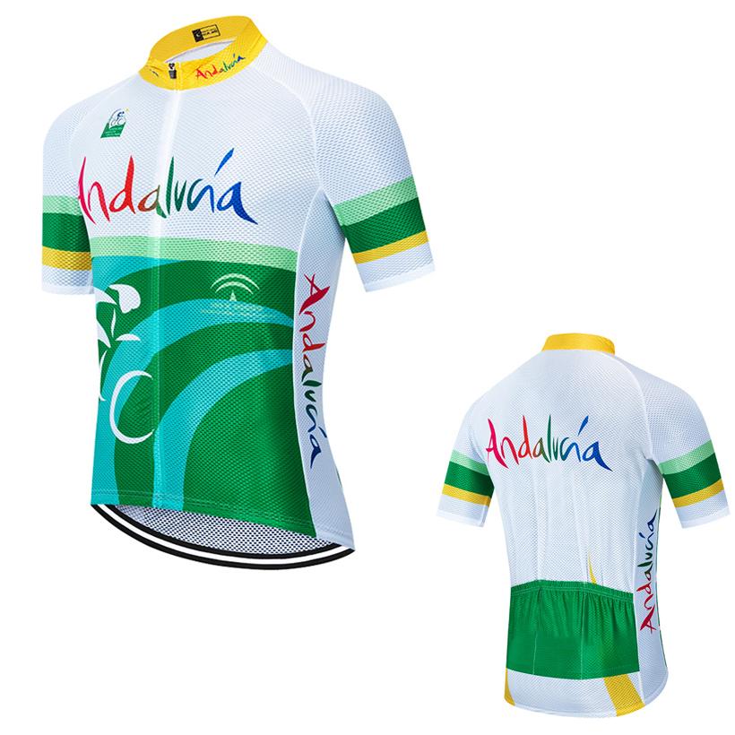 New Green Andalucia Cycling Jersey Men Women Bike Maillot Shorts Set Ropa Ciclismo MTB Summer Bicycle