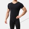 Summer Men Top Ultrathin Sweat Absorption Quick-drying Short Sleeves Round Neck Slim Fit Solid Color Breathable Elastic Casual Pullover Daily T-shirt