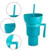 Popcorn Drink Cup Stadium Tumbler with Snack Bowl 2 In 1 Snack Drink Cup with Straw Leakproof Snack Cup Reusable Cinema Beverage Popcorn Cup