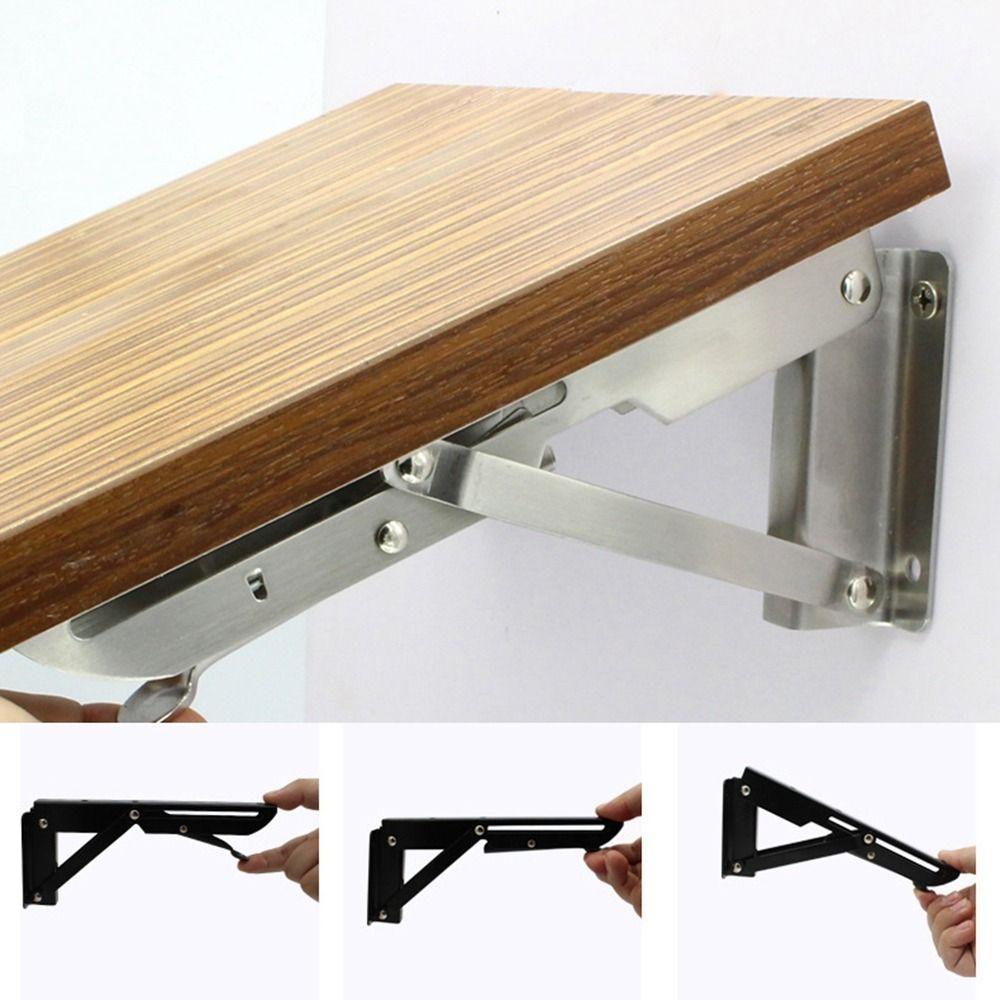 Экономия места Складная полка Кронштейн для настенного крепления из нержавеющей стали Полка для настенного крепления Мебель