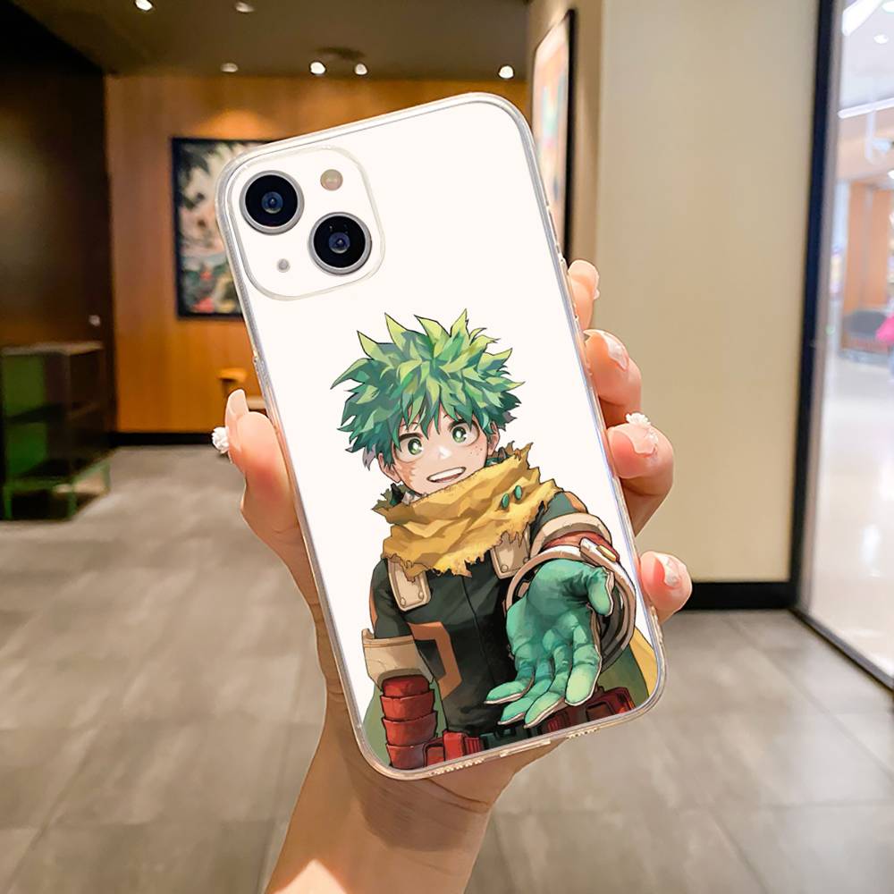 Чехол для телефона M-H-A-My Hero Academia Для iPhone17,16,15,14,13,12,Pro Max,16/15/14 Plus XS Мягкий Силиконовый Прозрачный Чехол