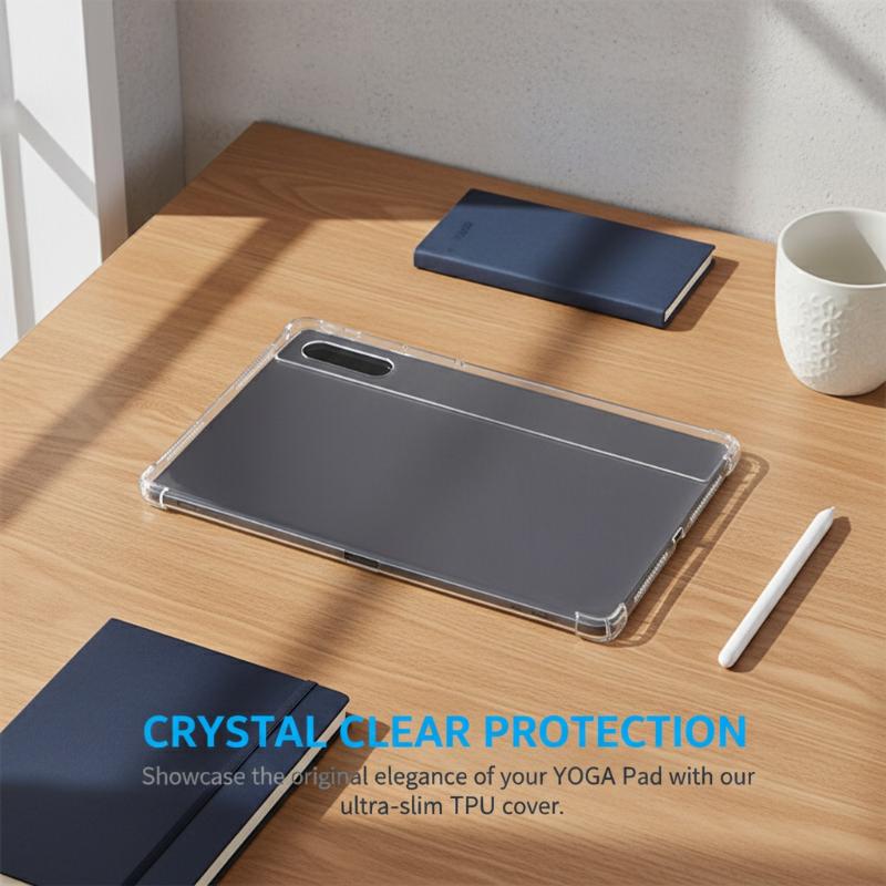 Чехол для планшета Yoga Pad Pro 12,7 дюйма, прозрачный мягкий чехол из ТПУ, противоскользящий, с воздушными подушками, защита от падений и царапин, чехлы для планшета