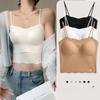 Ice Silk Seamless Breast Cushion One Cup Bottom Tank Top with Spring/summer Hottie Slim Top