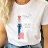 Women T-shirts Female T Tee Cartoon Clothes Short Sleeve Casual Travel Happy Time Cute Shirt Fashion Lady Graphic Tshirt Top