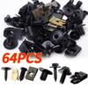 64pcs Car Body Bolts & U-nut Clips Engine Cover Undertray Splash Shield Guard Bumper Fender Liner Retainer Fastener Rivet Screws