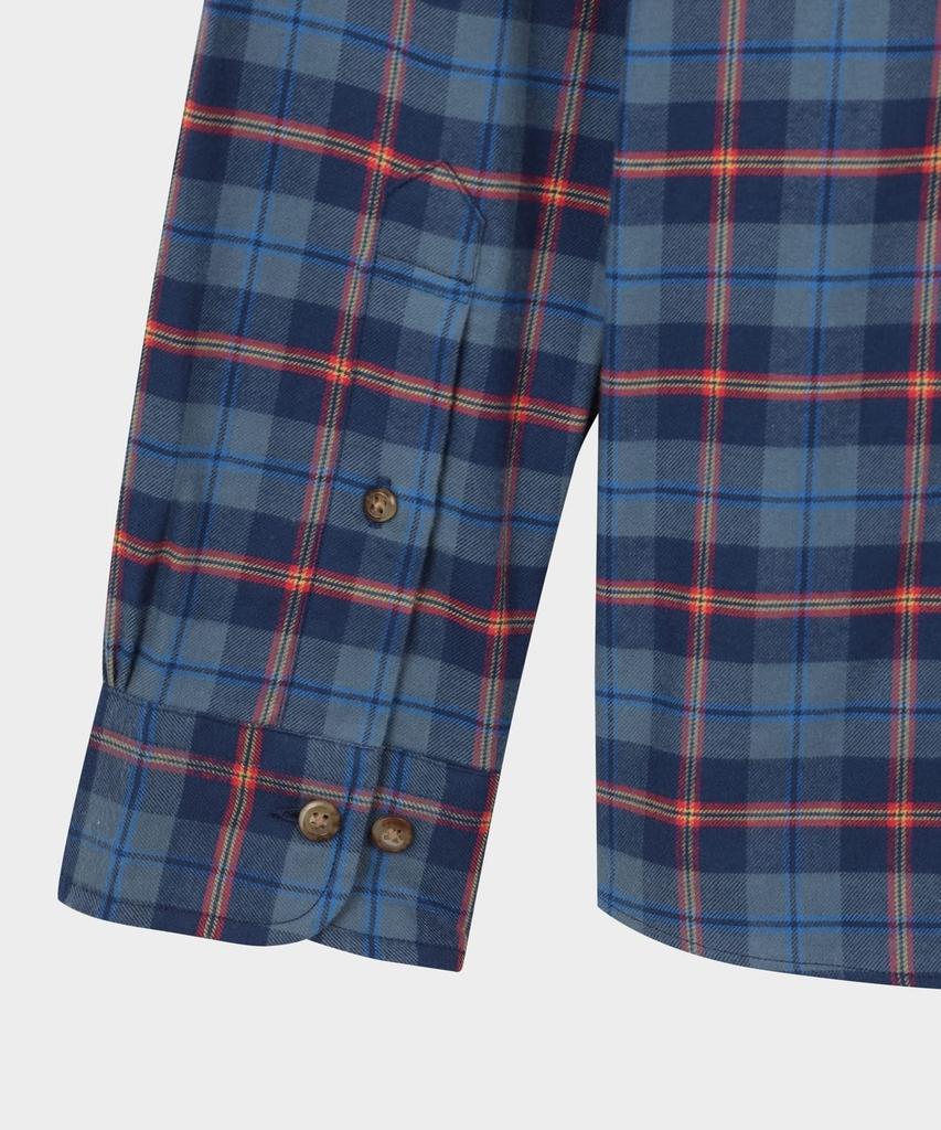 Фланелевая клетчатая рубашка BROOKS BROTHERS (военно-морской флот) (Bbthmff401)