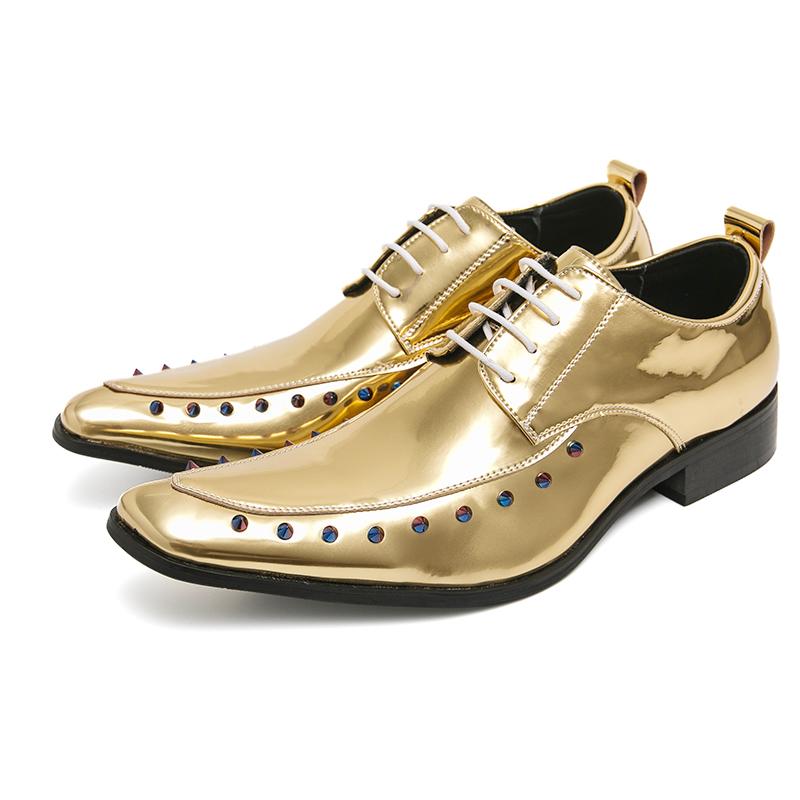 Модная мужская обувь 2024 года, модные золотые туфли «Челси» для мужчин, классические мужские туфли класса люкс для свадьбы, блестящие универсальные мужские туфли-оксфорды