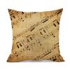 Retro Note Cushion Cover Cotton Linen Creative Vintage Musical Notes Decorative Pillowcase Piano Pillow Case For Sofa Cover Zt62
