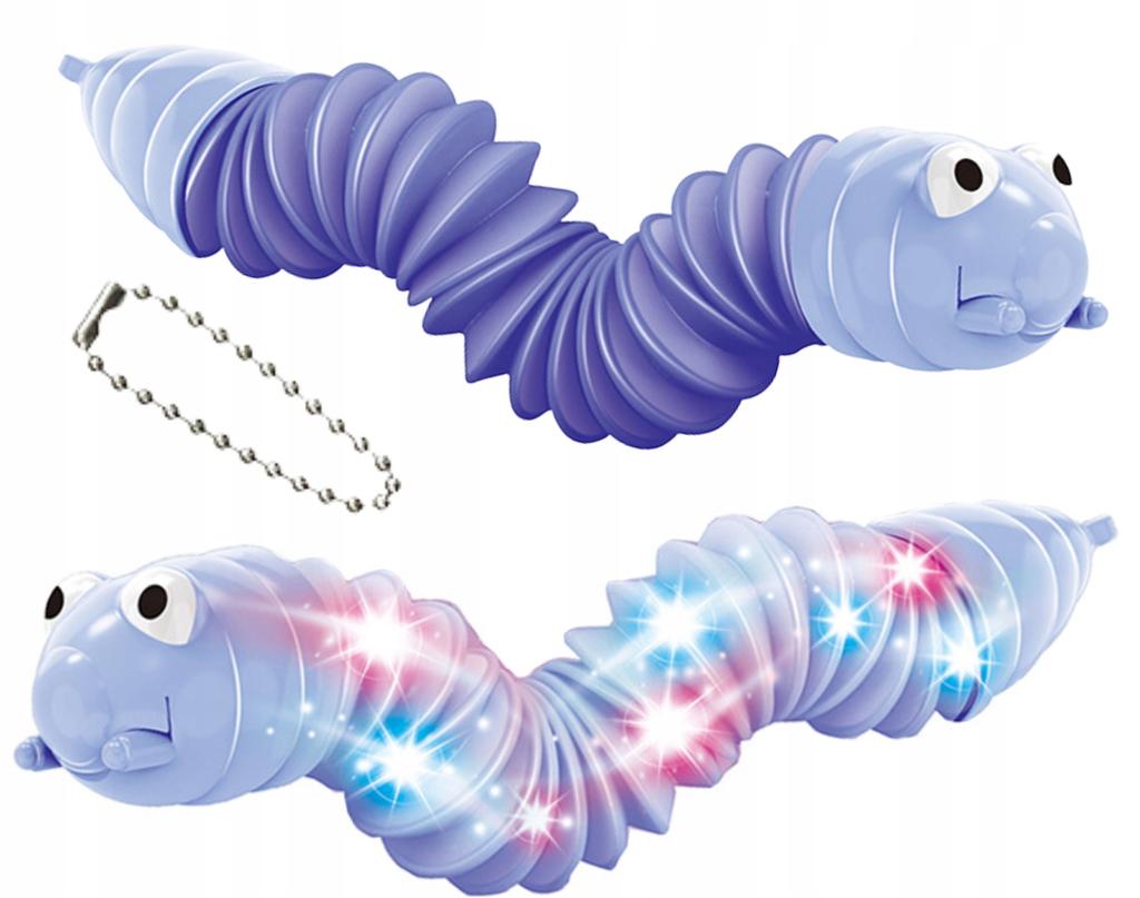 Sensory Caterpillar Worm or Snail Anti-Stress Pop Tube LED Glowing