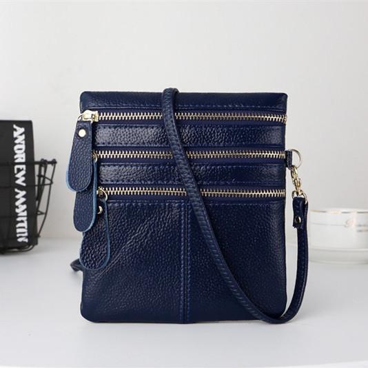 Women Real Cow Genuine Leather Bag Small Female Shoulder Bag Black Crossbody Bags For Women's Phone Wallet Coin PurseMa