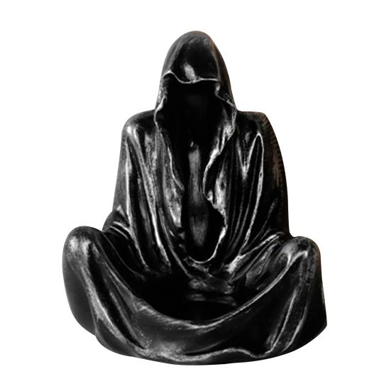 Yousheng Halloween Candle Holder Spooky Resin Grim Reaper Skeleton Human Organ Statue Tabletop Tea Light Holder for Home Office Kitchen Mantel Decor