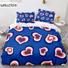 Love Heart Duvet Cover Romantic Theme Bedding Set Microfiber Cartoon Comforter Cover Full King Queen For Girls Teen Adult Gifts