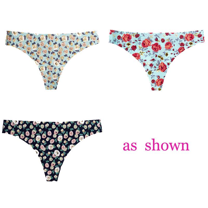 CINOON 3 шт./лот, женское сексуальное нижнее белье с цветами, соблазнительные трусики с низкой талией, стринги, дышащее нижнее белье без следов, стринги, нижнее белье