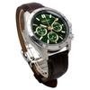 SEIKO Кварцевые часы с хронографом на 1/5 секунды Мужские SBTR017 Зелено-коричневый кожаный ремешок [Официальный внутренний продукт]
