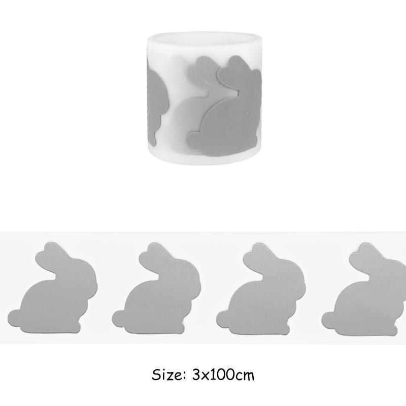 100x3cm Reflective Animals Iron-On Transfers Beast Fish Rabbit Wolf High Visibility Iron On Patch DIY Fashion New Heat Transfer Garment Accessory