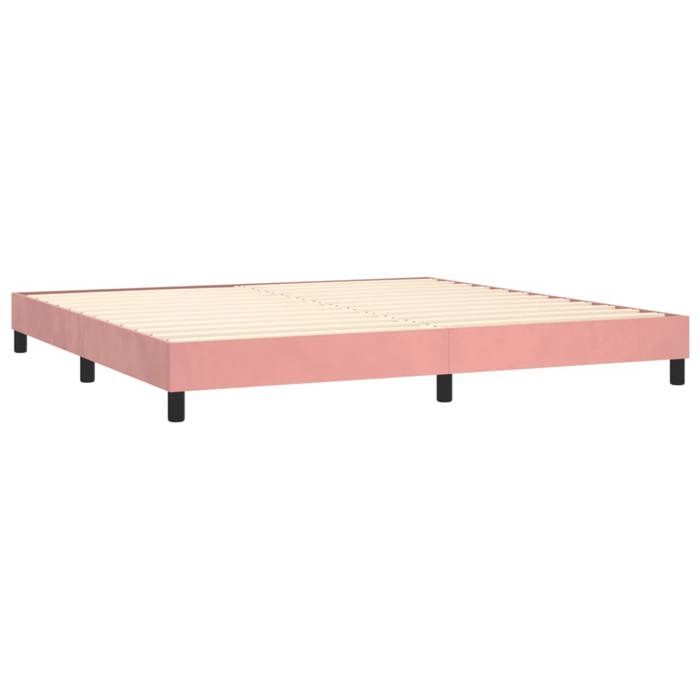 Maison Exclusive - Sommier à lattes de lit avec matelas Rose 200x200 cm Velours