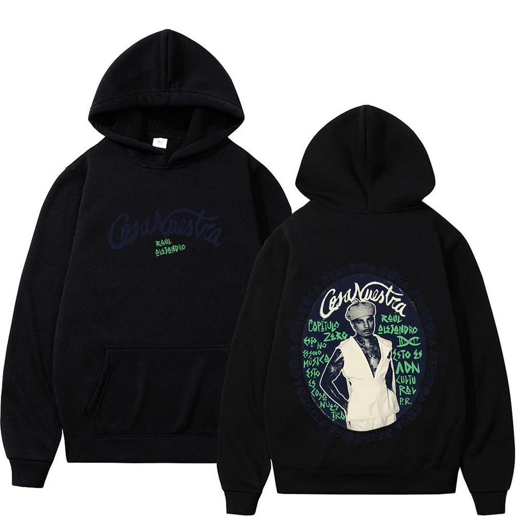 Rapper Rauw Alejandro Tour 2026 Print Hoodie Men Women Fashion Pullover Winter Long Sleeves Casual Oversized Hip-hop Sweatshirts