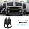 Настоящее мягкое углеволокно для Toyota RAV4 XA30 2006 2007 2008 2009 2010 2011 2012 RAV 4 Наклейка на боковую панель центральной консоли автомобиля