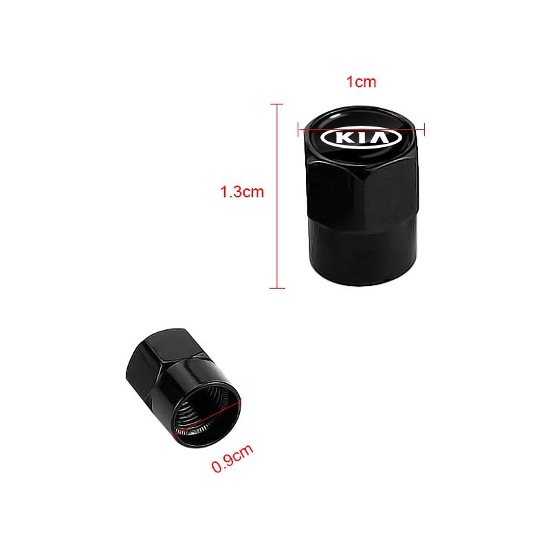 2026 Hot Car Sticker 4Pcs Auto Wheel Tire Valve Air Stem Cap Duust Covers Car accessories For KIA rio ceed sportage cerato soul