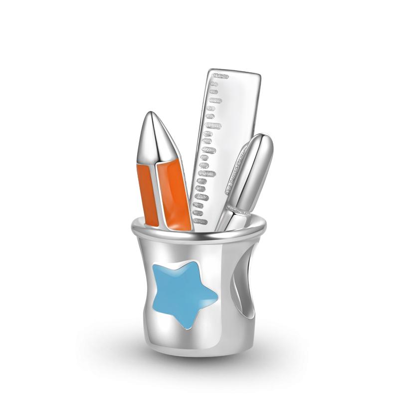 Fit  S925 Original Bracelet Wrench Screwdriver Hammer Ruler Pen Silver Charms Beads For Women DIY Jewelry Gift Making