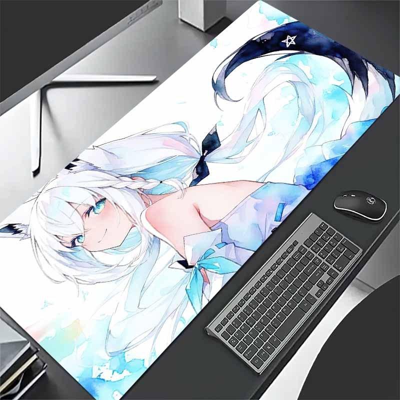 Hololive Gawr Gura Large Cool Mouse Pad Laptop NonSlip Esports Office Desk Mat Game Player Mousepad Mini Pc Desktop Accessories