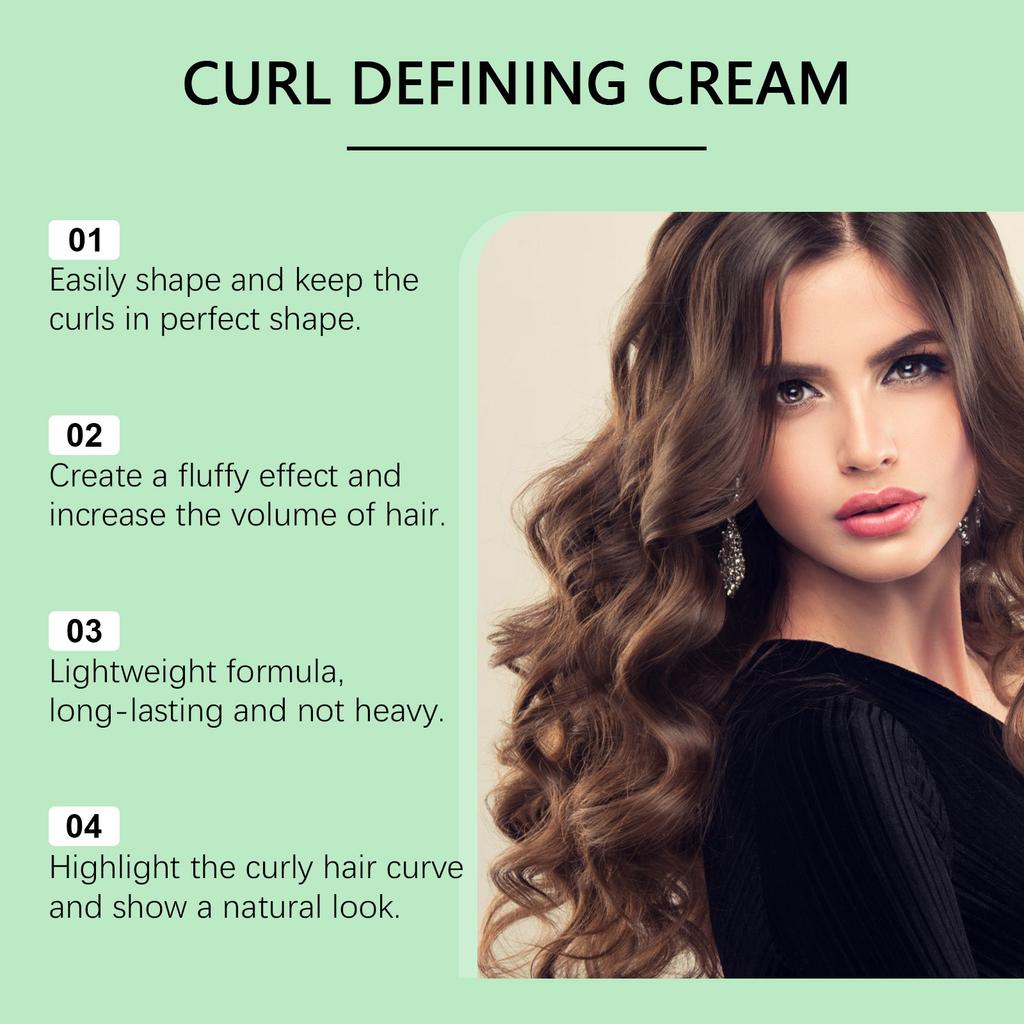 Curly Hair Shaping Cream Is A Light And Cream With Elastic Hair Strands, Creating A Natural And Three-Dimensional Curling Effect