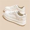 First Layer Cowhide~ Genuine Leather Platform White Shoes Women's Shoes Versatile Board Shoes 2025 New Breathable Casual Sports Shoes
