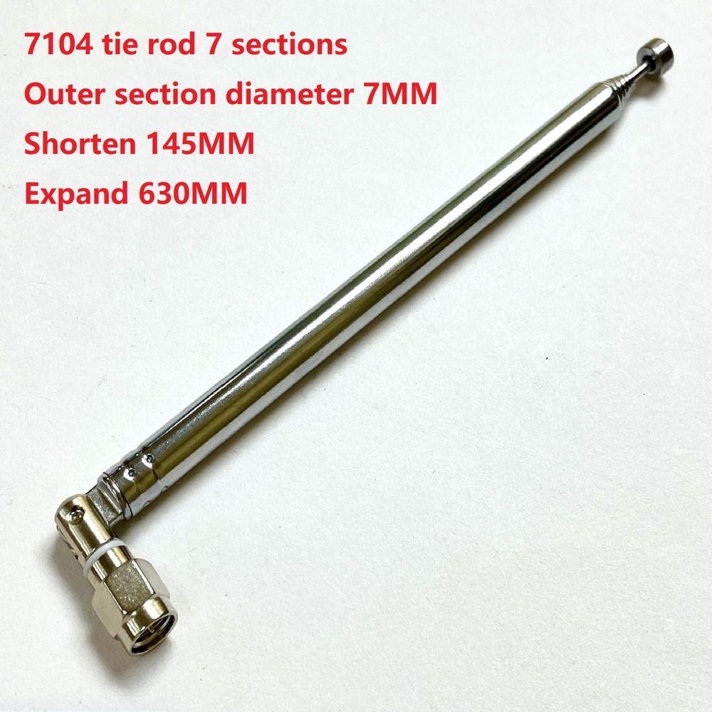 1Pcs 7104 7120 Telescopic Antenna SMA Male Connector Antenna Rod for Radio TV Replacement