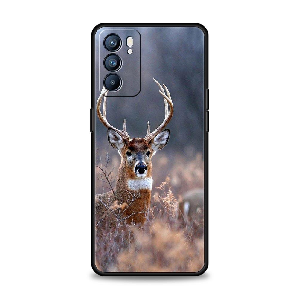 Phone Case Cover For Oppo A17 A31 A54 A57 A78 A79 Find X5 X6 Reno 7 8 10 11 12 13 F Pro 5G Soft TPU Shell Deer Hunting Camo Bags