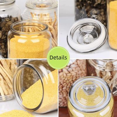 Стеклянные банки для хранения большого размера, многоразовые, герметичные, с герметичными откидными крышками, домашний декор, кухонное хранение, контейнеры с широким горлышком