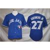 Unisex Baseball Jersey Shirt 27 Loose Fit Button-Up Cotton Sport Top Outdoor Activities Wear