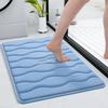 Sponge Bathroom Cashmere Thickening Mat Bath Non-slip Carpets In Wash Basin Bathtub Floor Rug Shower Room Doormat Memory Foam 3D Pad
