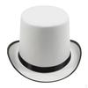White Magician Cylinder Hat Caps Fancy Dress Costume Accessory